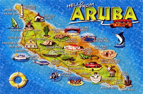 tourist map of aruba.